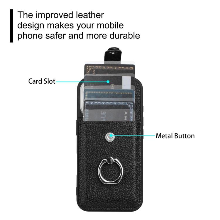 For Samsung Galaxy A57 5G Litchi Texture Drawing Card Bag Ring Holder Phone Case