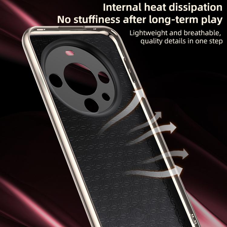 For Huawei Mate 60 Pro Skin Feel Leather Texture Cooling Phone Case