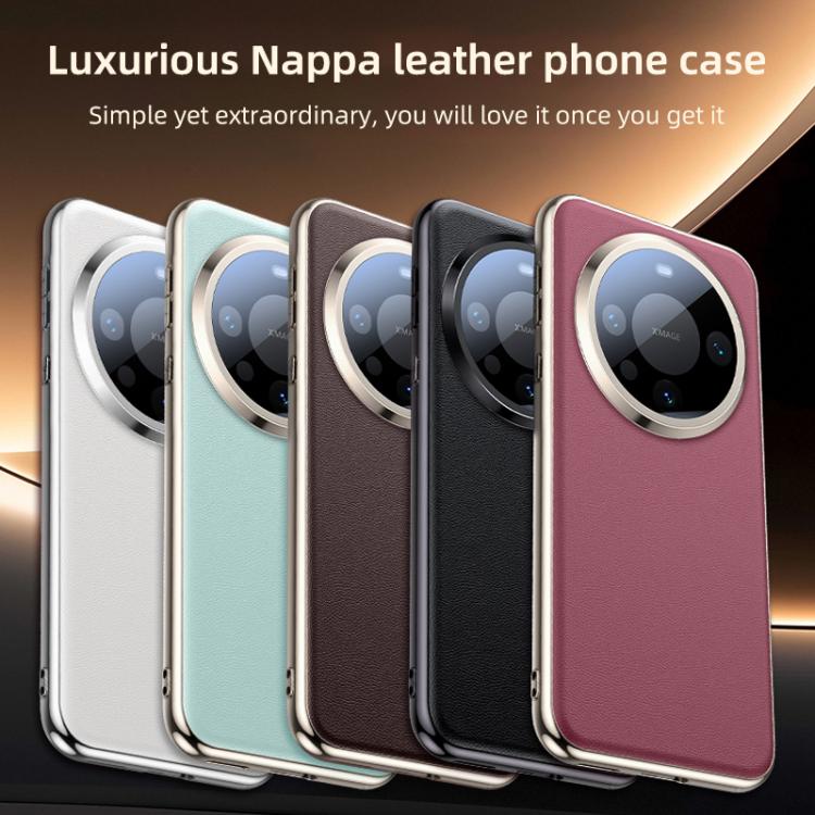 For Huawei Mate 60 Pro Skin Feel Leather Texture Cooling Phone Case