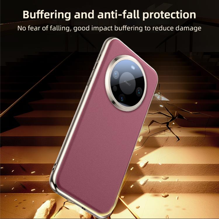 For Huawei Mate 60 Pro Skin Feel Leather Texture Cooling Phone Case