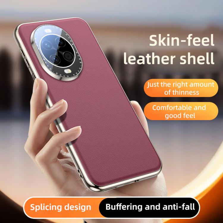 For Huawei nova 14 Skin Feel Leather Texture Cooling Phone Case