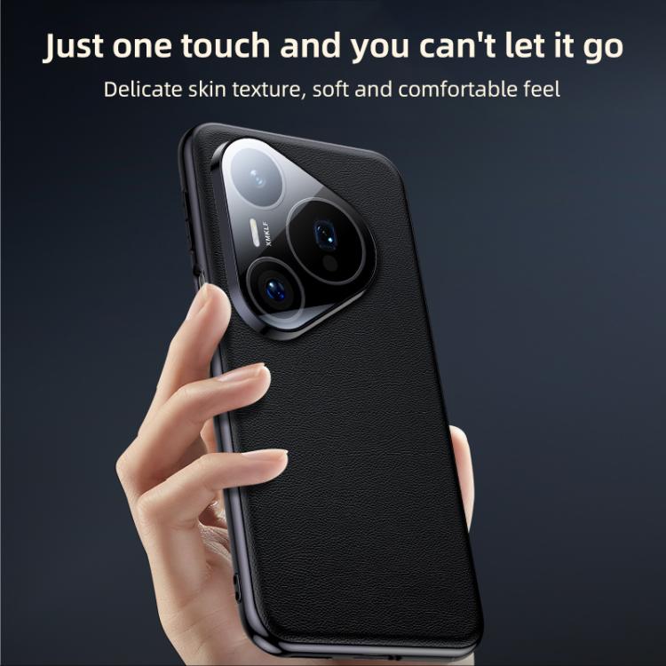 For Huawei Pura 70 Skin Feel Leather Texture Cooling Phone Case