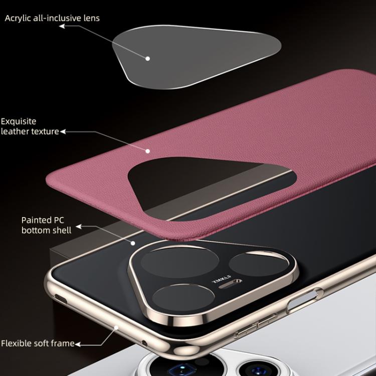 For Huawei Pura 70 Skin Feel Leather Texture Cooling Phone Case