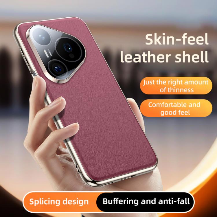 For Huawei Pura 70 Pro Skin Feel Leather Texture Cooling Phone Case