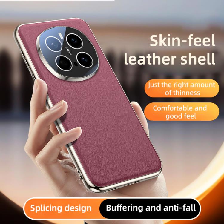 For Honor Magic7 Skin Feel Leather Texture Cooling Phone Case