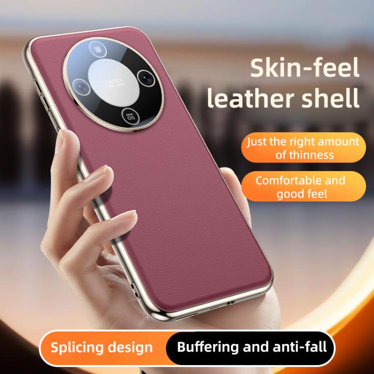 For Honor X70 5G Skin Feel Leather Texture Cooling Phone Case
