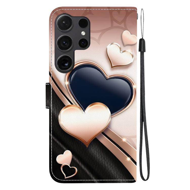 For Samsung Galaxy S25 Ultra 5G Crystal Texture Colored Drawing Leather Phone Case