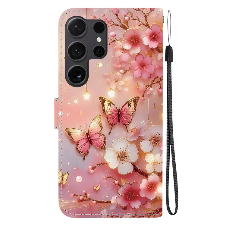 For Samsung Galaxy S25 Ultra 5G Crystal Texture Colored Drawing Leather Phone Case