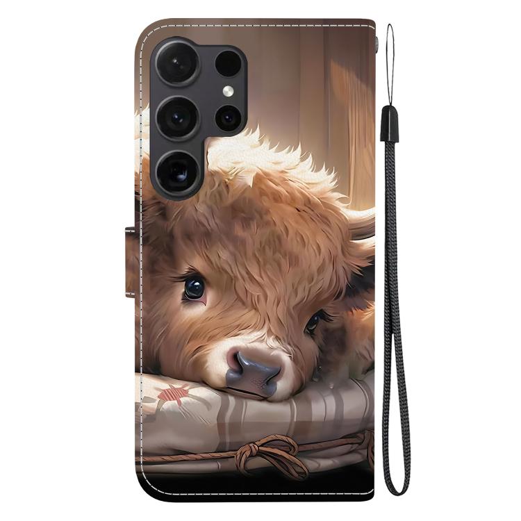 For Samsung Galaxy S25 Ultra 5G Crystal Texture Colored Drawing Leather Phone Case