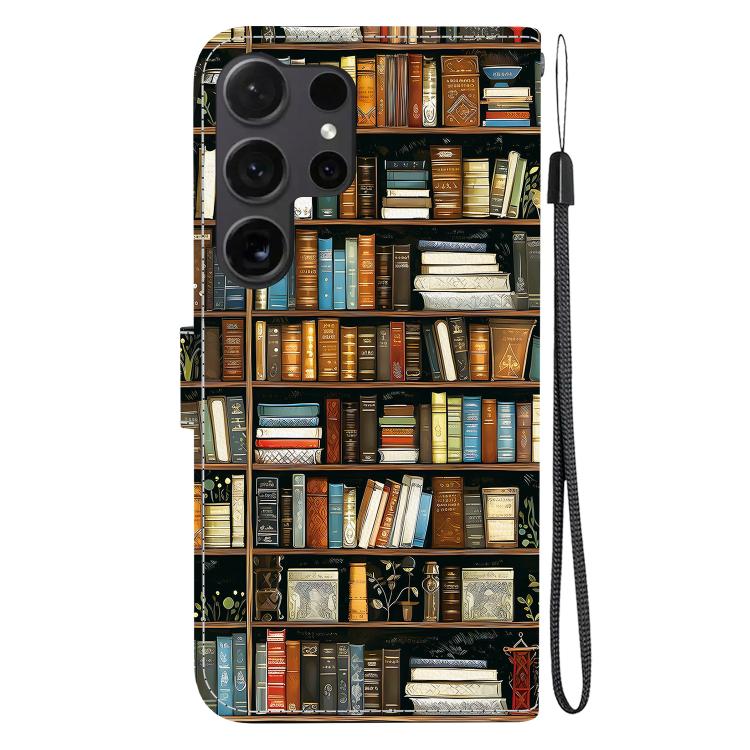 For Samsung Galaxy S25 Ultra 5G Crystal Texture Colored Drawing Leather Phone Case
