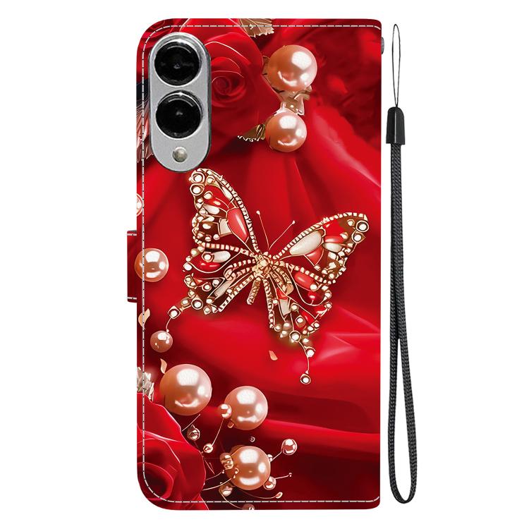 For Samsung Galaxy S25 Edge 5G Crystal Texture Colored Drawing Leather Phone Case