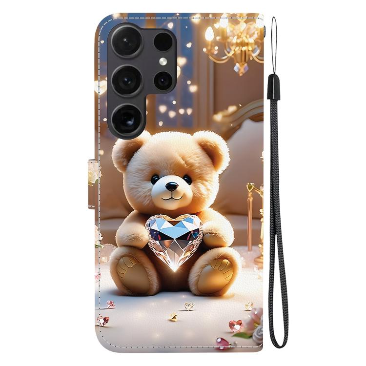 For Samsung Galaxy S24 Ultra 5G Crystal Texture Colored Drawing Leather Phone Case