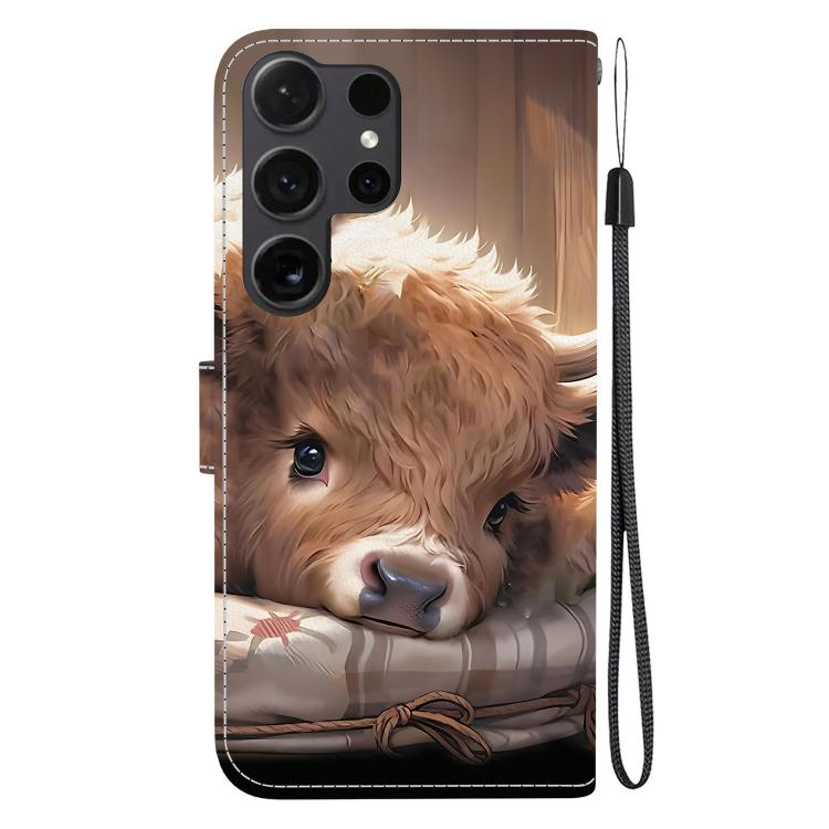 For Samsung Galaxy S24 Ultra 5G Crystal Texture Colored Drawing Leather Phone Case