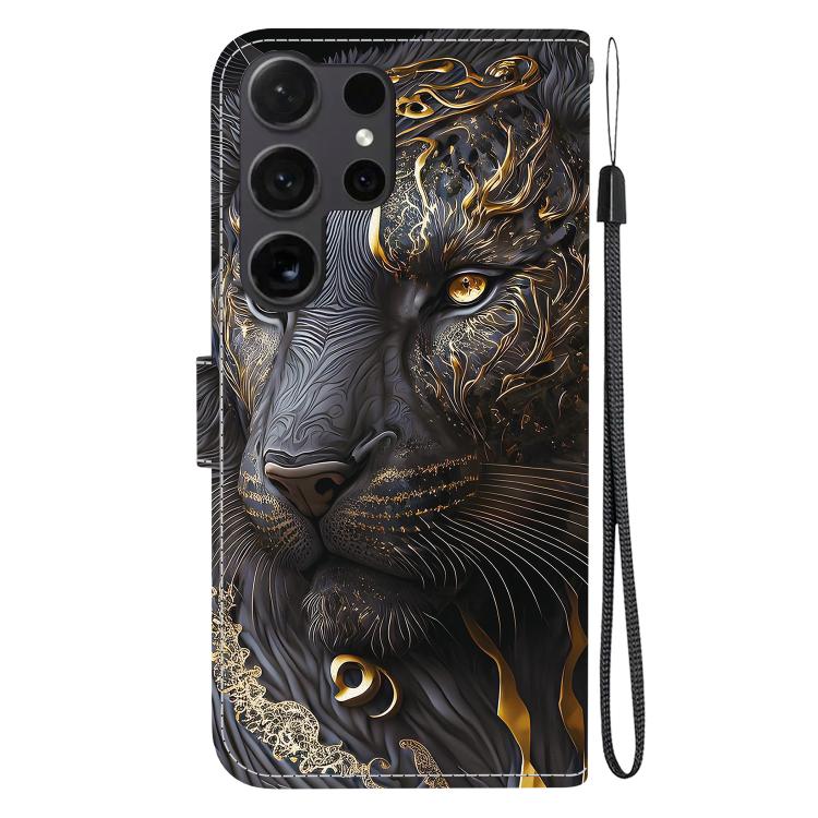 For Samsung Galaxy S24 Ultra 5G Crystal Texture Colored Drawing Leather Phone Case