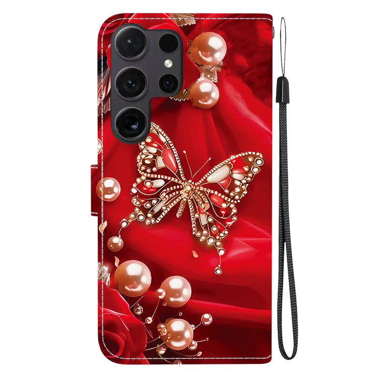 For Samsung Galaxy S24 Ultra 5G Crystal Texture Colored Drawing Leather Phone Case