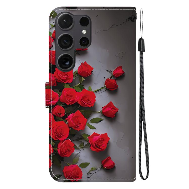 For Samsung Galaxy S24 Ultra 5G Crystal Texture Colored Drawing Leather Phone Case