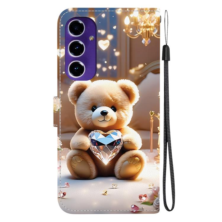 For Samsung Galaxy S24 FE 5G Crystal Texture Colored Drawing Leather Phone Case