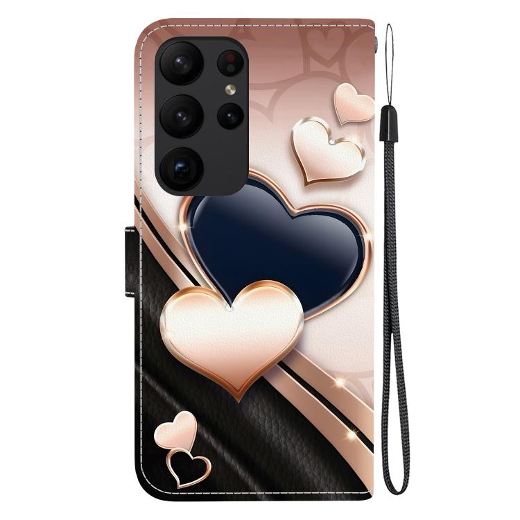 For Samsung Galaxy S23 Ultra 5G Crystal Texture Colored Drawing Leather Phone Case