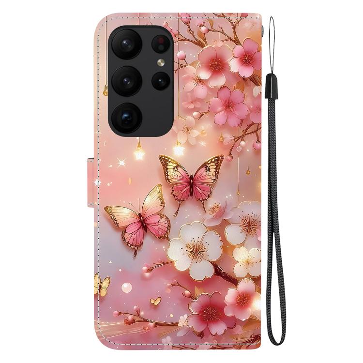 For Samsung Galaxy S23 Ultra 5G Crystal Texture Colored Drawing Leather Phone Case