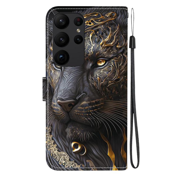 For Samsung Galaxy S23 Ultra 5G Crystal Texture Colored Drawing Leather Phone Case