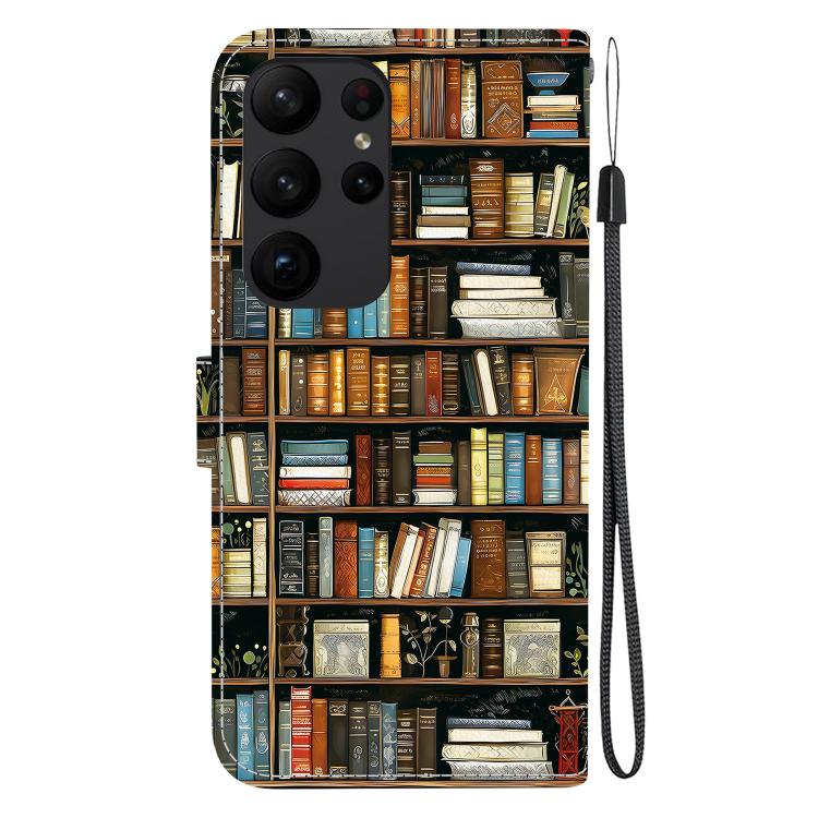 For Samsung Galaxy S23 Ultra 5G Crystal Texture Colored Drawing Leather Phone Case