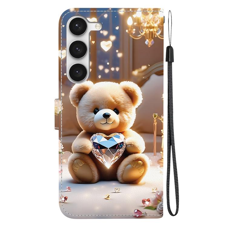 For Samsung Galaxy S23 5G Crystal Texture Colored Drawing Leather Phone Case