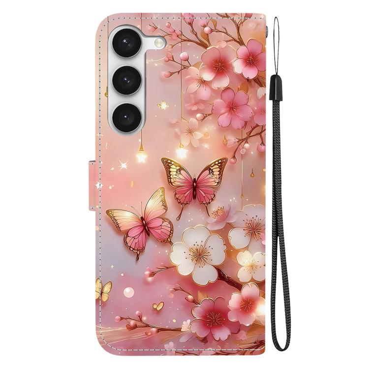 For Samsung Galaxy S23 5G Crystal Texture Colored Drawing Leather Phone Case