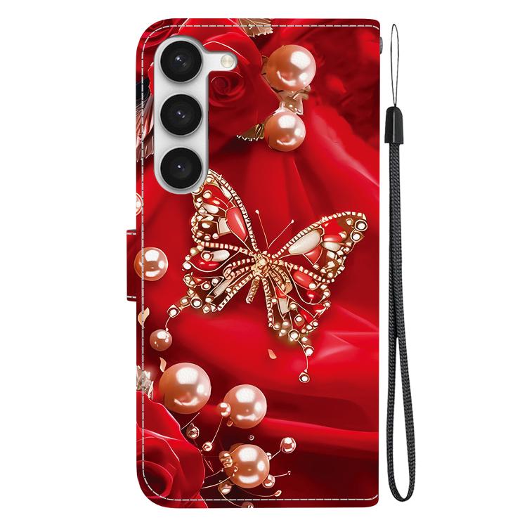 For Samsung Galaxy S23 5G Crystal Texture Colored Drawing Leather Phone Case
