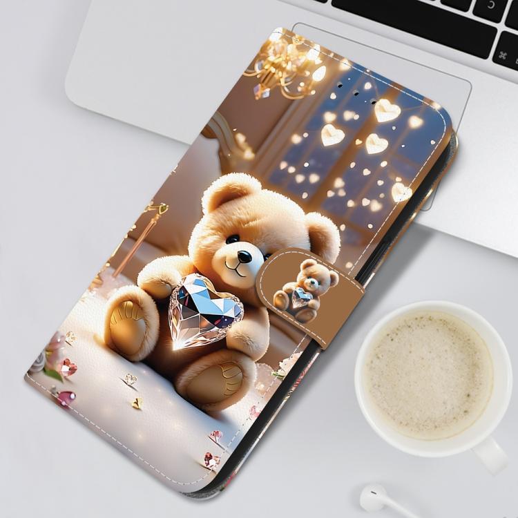 For Samsung Galaxy S22 5G Crystal Texture Colored Drawing Leather Phone Case