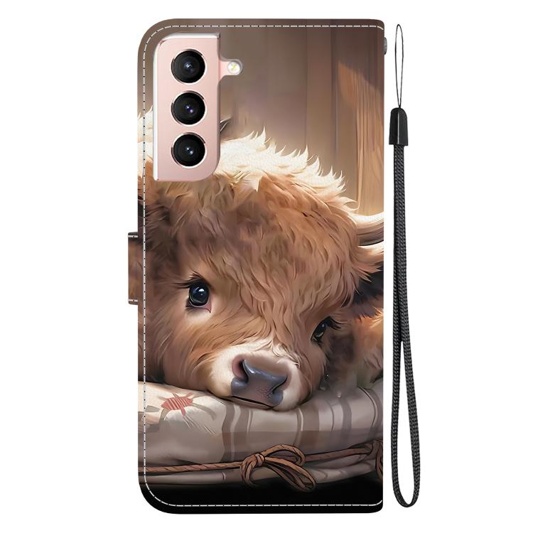 For Samsung Galaxy S22 5G Crystal Texture Colored Drawing Leather Phone Case