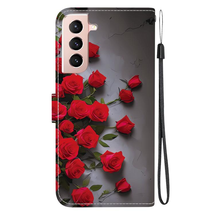 For Samsung Galaxy S22 5G Crystal Texture Colored Drawing Leather Phone Case