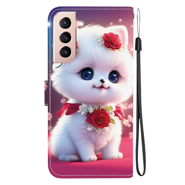 For Samsung Galaxy S21 FE 5G Crystal Texture Colored Drawing Leather Phone Case