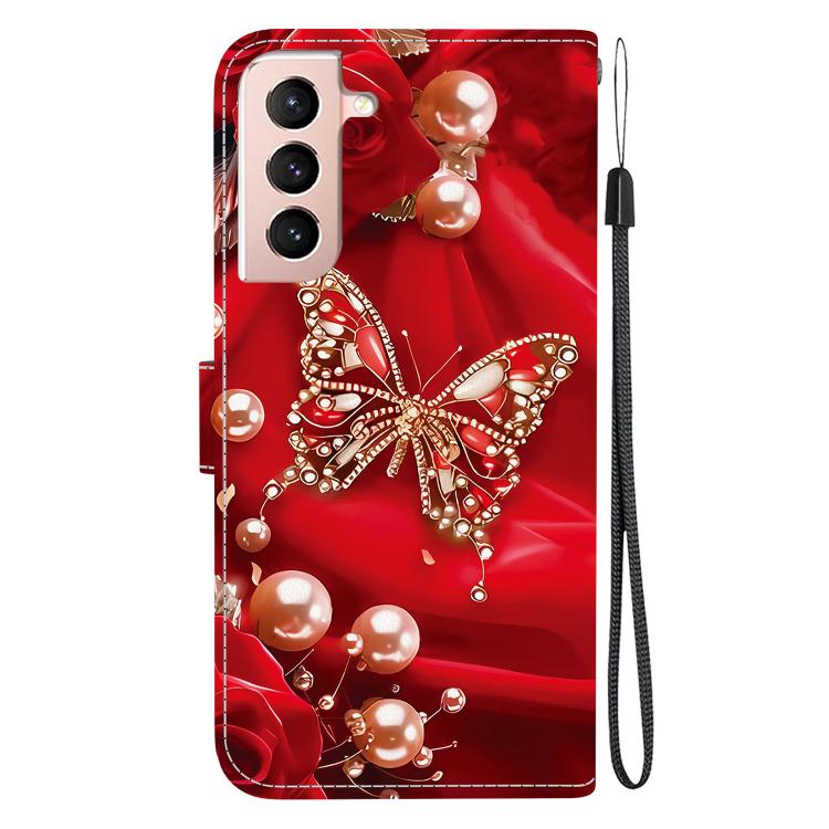 For Samsung Galaxy S21 5G Crystal Texture Colored Drawing Leather Phone Case