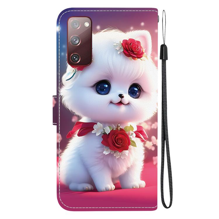 For Samsung Galaxy S20 FE Crystal Texture Colored Drawing Leather Phone Case