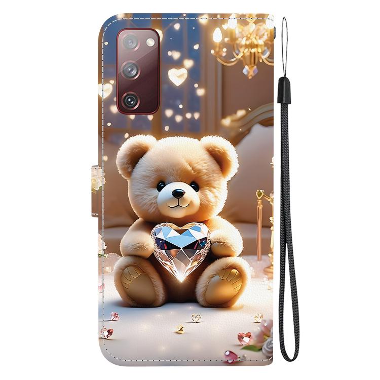 For Samsung Galaxy S20 FE Crystal Texture Colored Drawing Leather Phone Case
