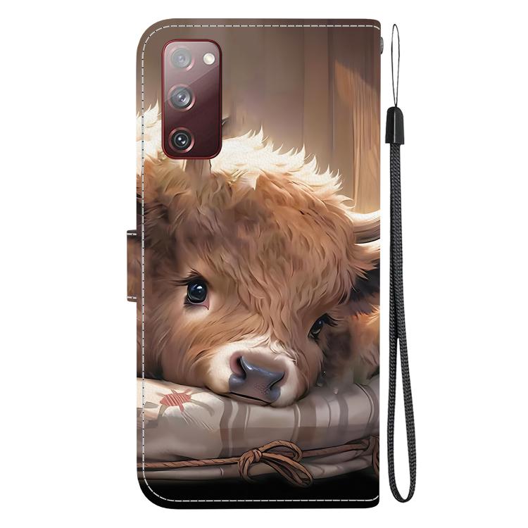 For Samsung Galaxy S20 FE Crystal Texture Colored Drawing Leather Phone Case