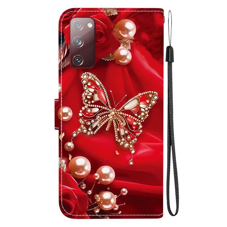 For Samsung Galaxy S20 FE Crystal Texture Colored Drawing Leather Phone Case