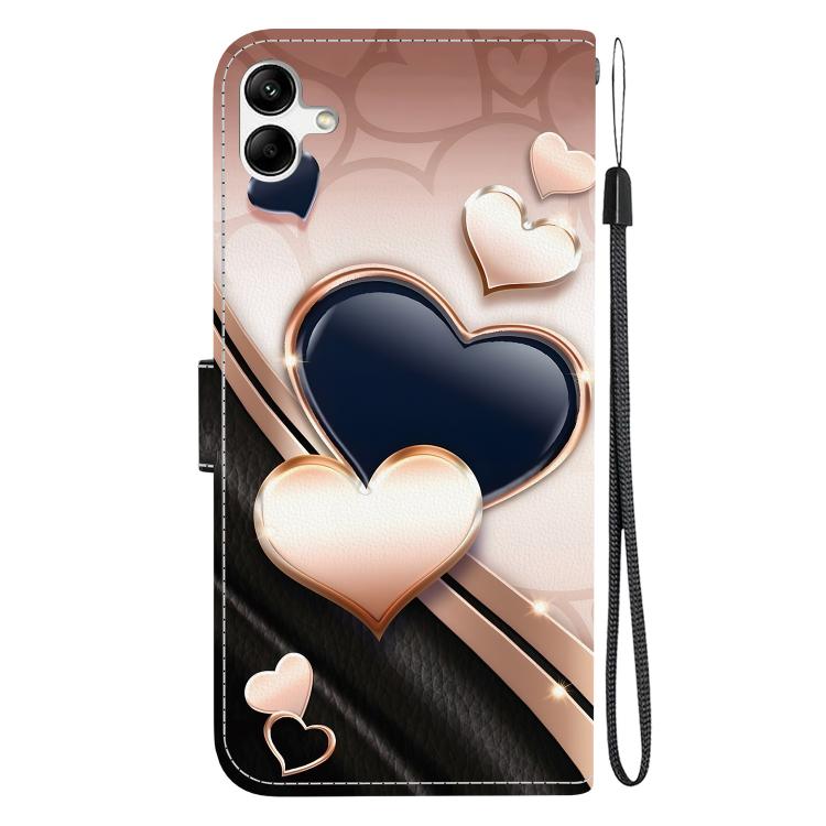 For Galaxy A04e / F04 / M04 Crystal Texture Colored Drawing Leather Phone Case