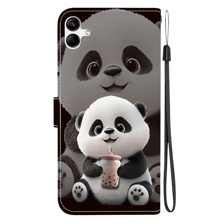 For Galaxy A04e / F04 / M04 Crystal Texture Colored Drawing Leather Phone Case