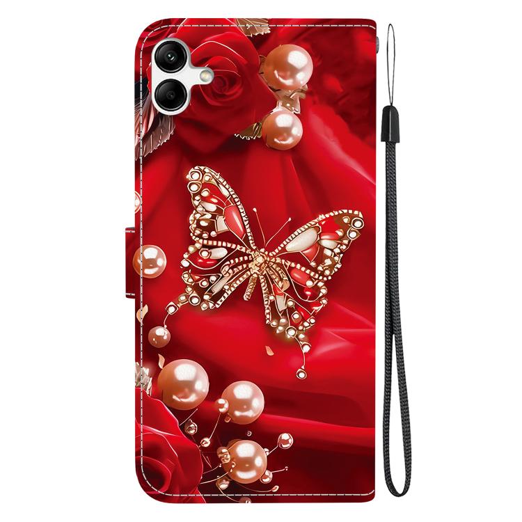For Galaxy A04e / F04 / M04 Crystal Texture Colored Drawing Leather Phone Case