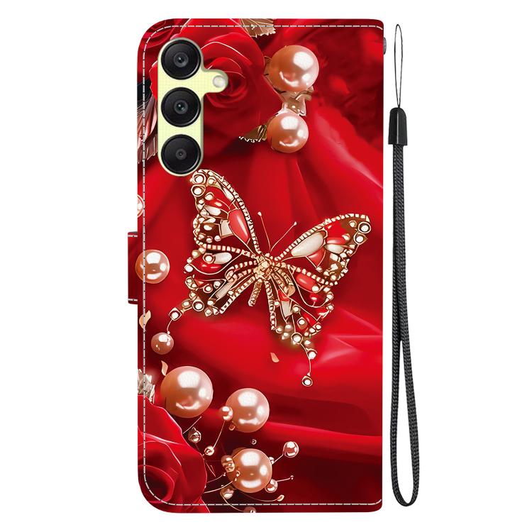For Galaxy A05 Crystal Texture Colored Drawing Leather Phone Case