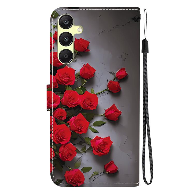 For Galaxy A05 Crystal Texture Colored Drawing Leather Phone Case