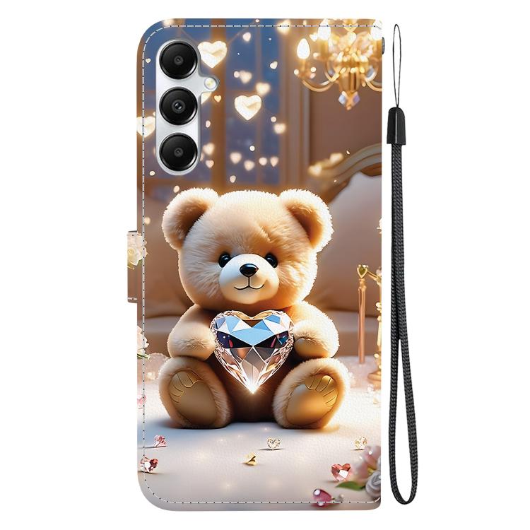 For Galaxy A05s Crystal Texture Colored Drawing Leather Phone Case