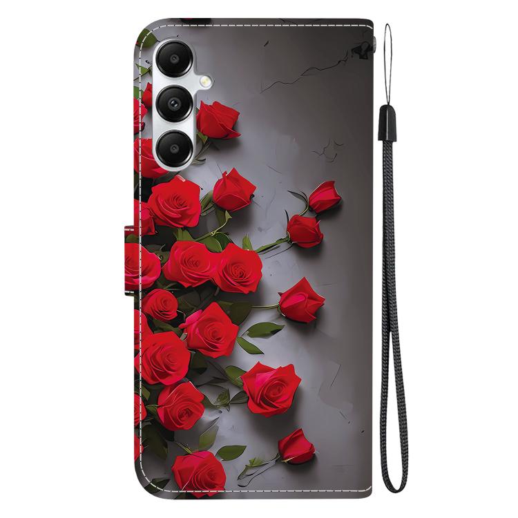 For Galaxy A05s Crystal Texture Colored Drawing Leather Phone Case