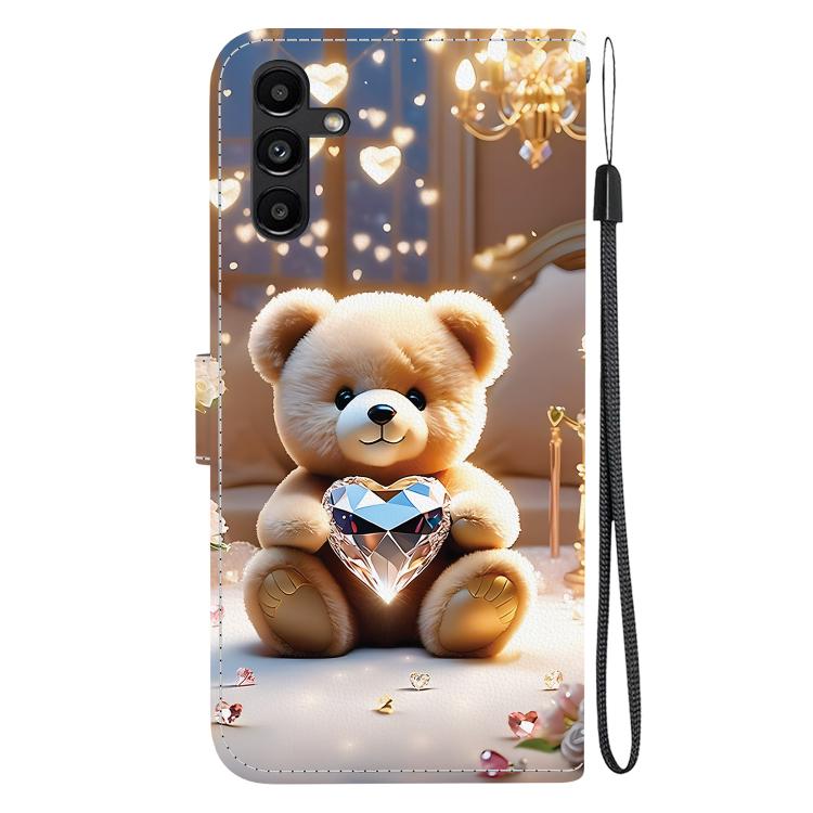 For Galaxy A13 4G / 5G / A04 Crystal Texture Colored Drawing Leather Phone Case