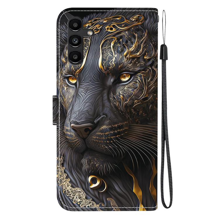 For Galaxy A13 4G / 5G / A04 Crystal Texture Colored Drawing Leather Phone Case
