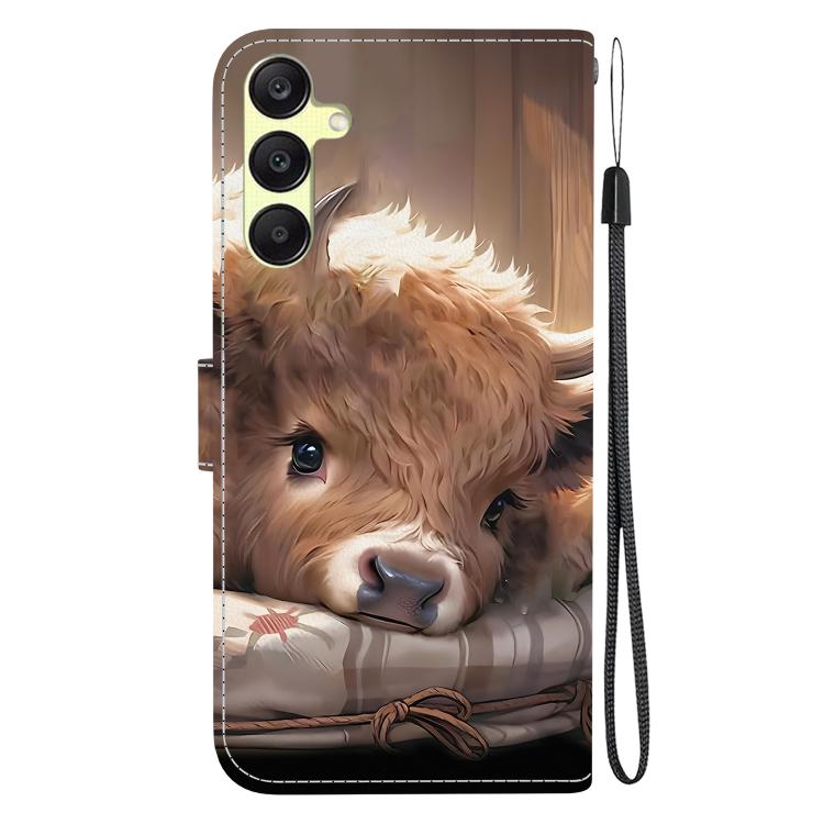 For Galaxy A25 5G Crystal Texture Colored Drawing Leather Phone Case