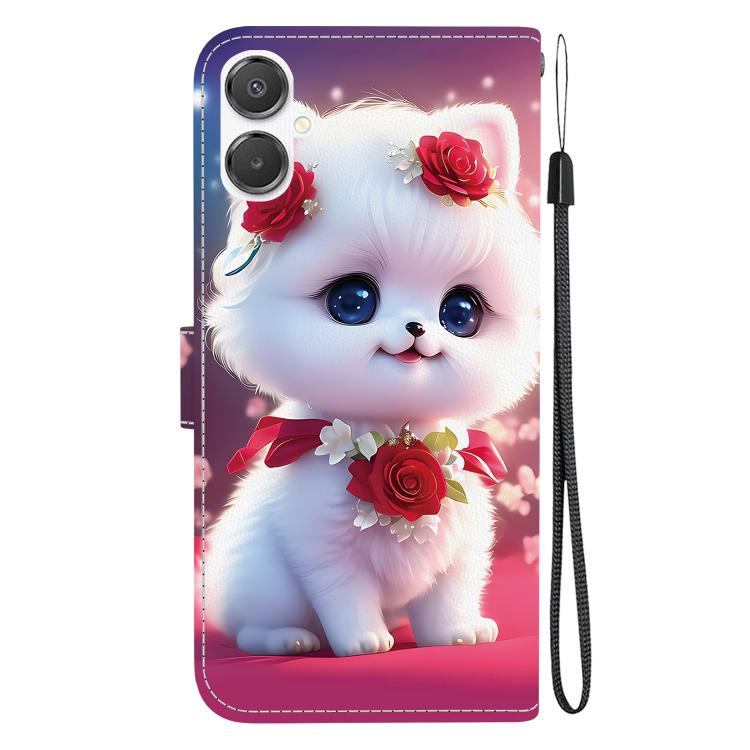 For Galaxy A25e / A25 5G JP Crystal Texture Colored Drawing Leather Phone Case