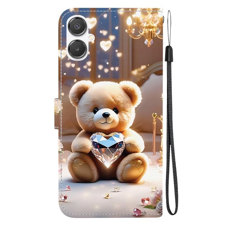 For Galaxy A25e / A25 5G JP Crystal Texture Colored Drawing Leather Phone Case