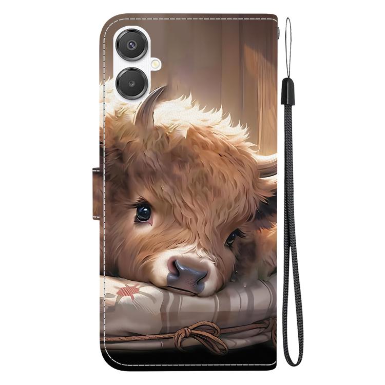 For Galaxy A25e / A25 5G JP Crystal Texture Colored Drawing Leather Phone Case
